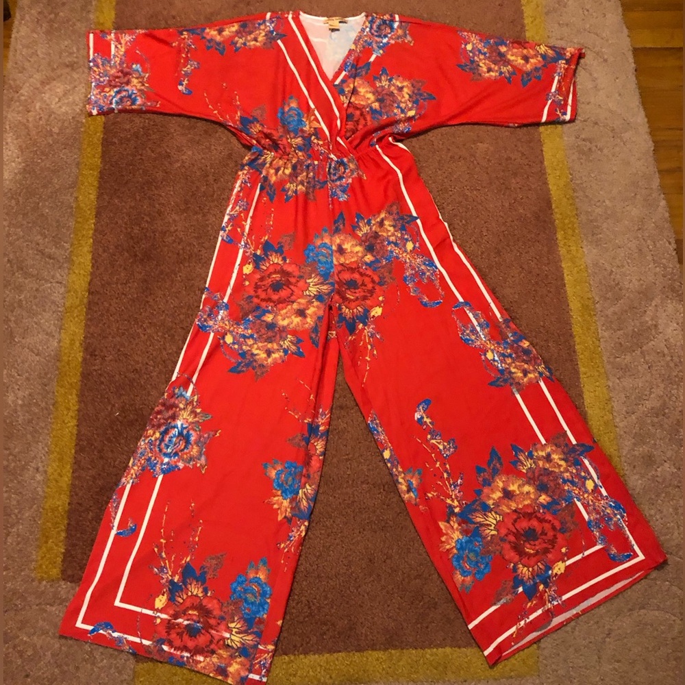Funky Bright Red/Orange Jumpsuit